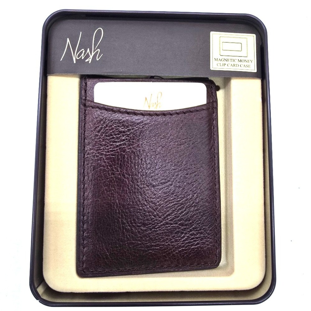 Patricia Nash Firenze Full-Grain Leather‎ Magnetic Money Clip Wallet